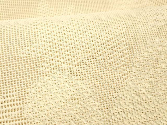 平和屋着物*夏物 八寸名古屋帯 草花文 肌色 正絹 逸品 DABC8870cm