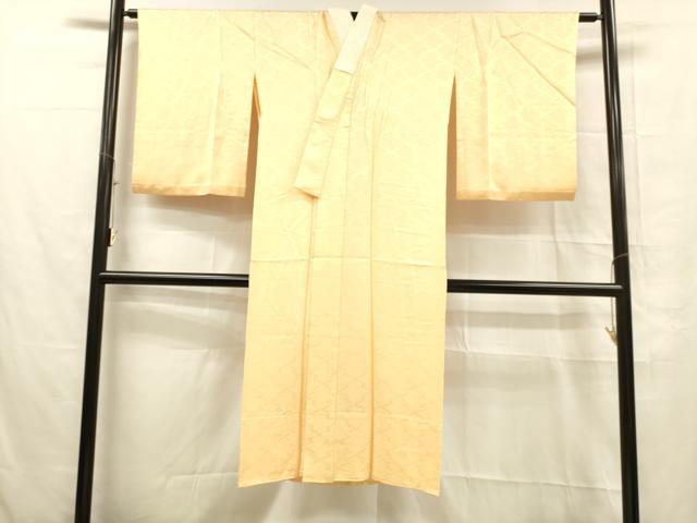 平和屋着物■長襦袢 無双仕立て 抽象地紋 蜂蜜色 正絹 逸品 DABC8893cm
