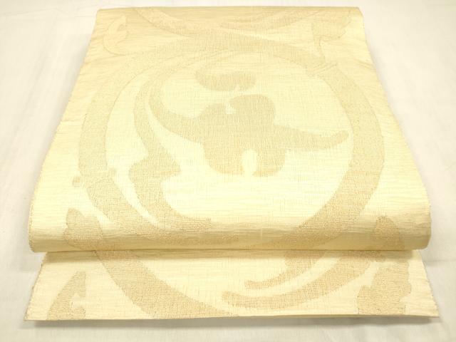 平和屋着物*夏物 六通柄袋帯 唐草文 金糸 正絹 逸品 DABC8964cm