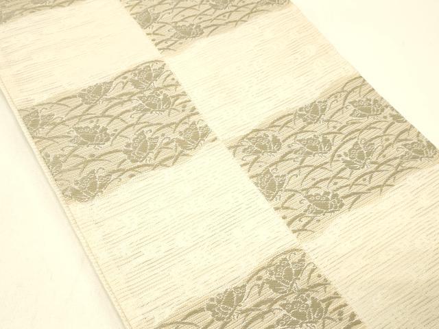 平和屋着物*夏物 六通柄 京袋帯 流水舞蝶露芝文 銀糸 DABC8993cm