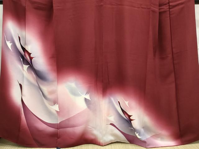 平和屋着物■訪問着 群鶴文 暈し染め 正絹 逸品 DABC9144qa
