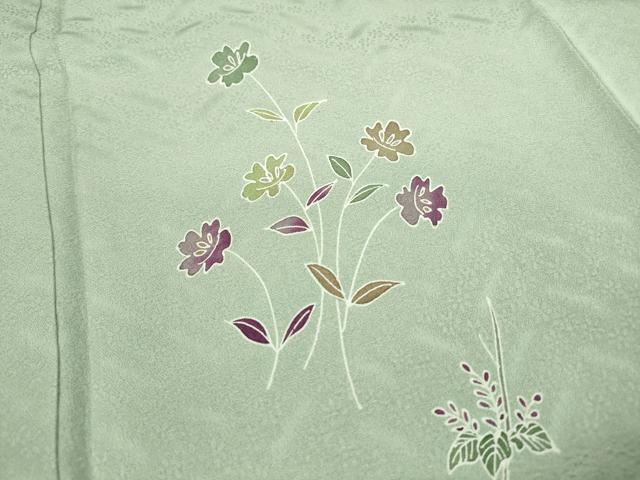 平和屋着物■訪問着 笹竹花文 正絹 逸品 DABC9232qa
