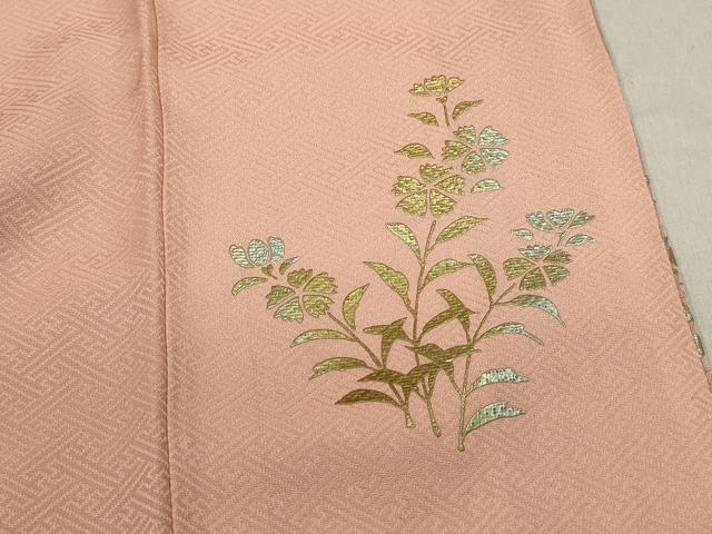 平和屋着物■訪問着 刺繍 雪輪草花文 暈し染め 金銀彩 正絹 逸品 DABC9251qa