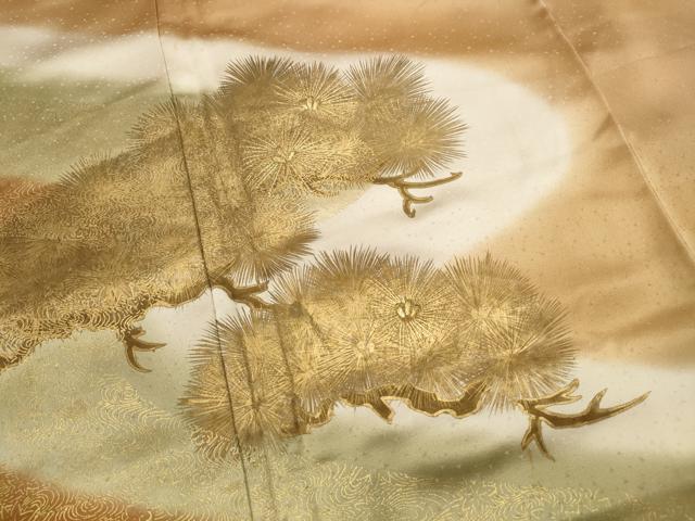 平和屋着物■訪問着 刺繍 浜松文 暈し染め 金彩 正絹 逸品 DABC9254qa