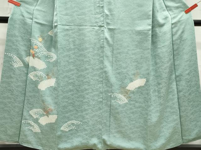 平和屋着物■訪問着 駒刺繍 絞り 舞梅文 金彩 松坂屋扱い 正絹 逸品 DABC9256qa