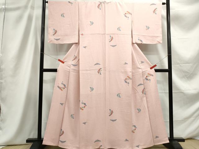 平和屋着物■上質な小紋 孔雀文 正絹 逸品 DABC9257qa