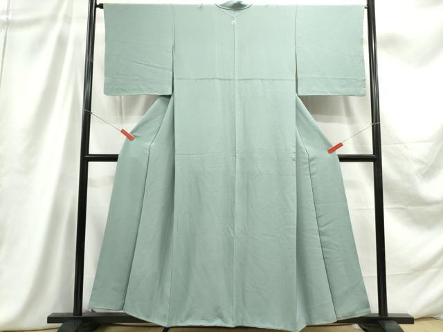 平和屋着物■上質な色無地 水浅葱色 正絹 逸品 DABC9275qa