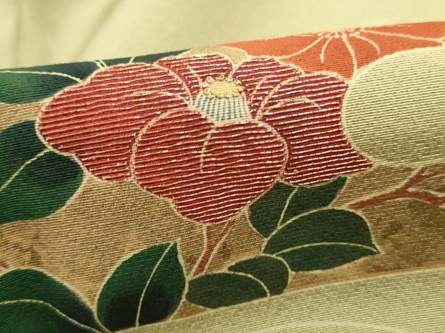 平和屋着物■中国三大刺繍 相良刺繍 訪問着 エ霞花文 暈し染め 金彩 正絹 逸品 DABC9299qa
