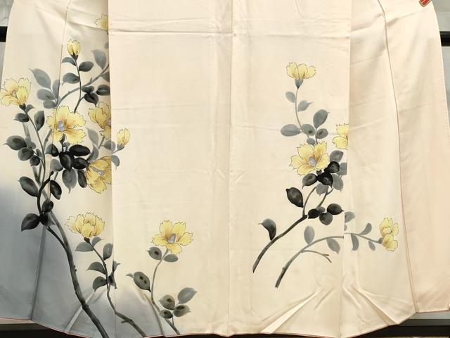 平和屋着物■訪問着 手描き 枝花文 暈し染め 金銀彩 正絹 逸品 DABC9332qa