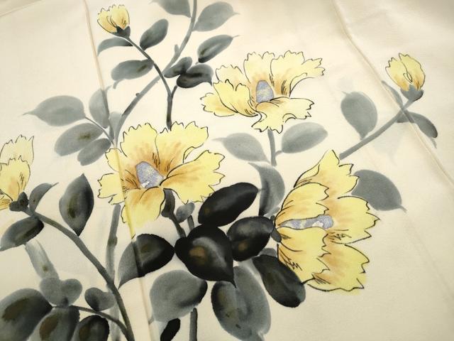 平和屋着物■訪問着 手描き 枝花文 暈し染め 金銀彩 正絹 逸品 DABC9332qa