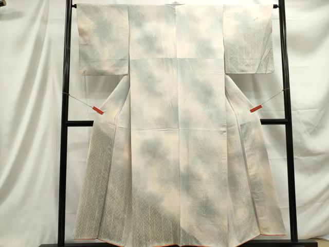 平和屋着物■訪問着 芝草文 暈し染め 正絹 逸品 DABC9345qa