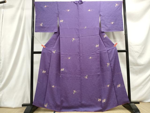 平和屋着物■上質な小紋 地紙花文 金彩 正絹 逸品 DABC9354qa