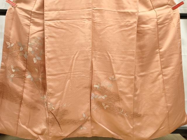 平和屋着物■中国三大刺繍 スワトウ刺繍 汕頭刺繍 訪問着 枝花文 金彩 正絹 逸品 DABC9371qa