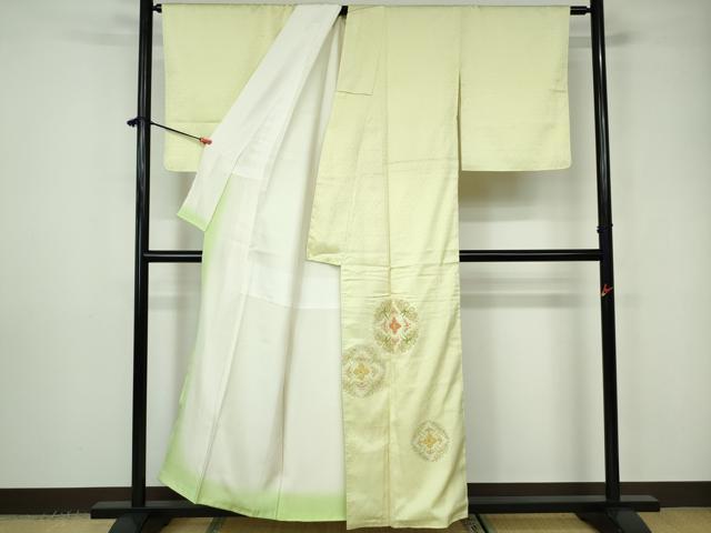 平和屋着物■中国三大刺繍 相良刺繍 総刺繍 色留訪問着 花丸文 正絹 逸品 DABC9420qa
