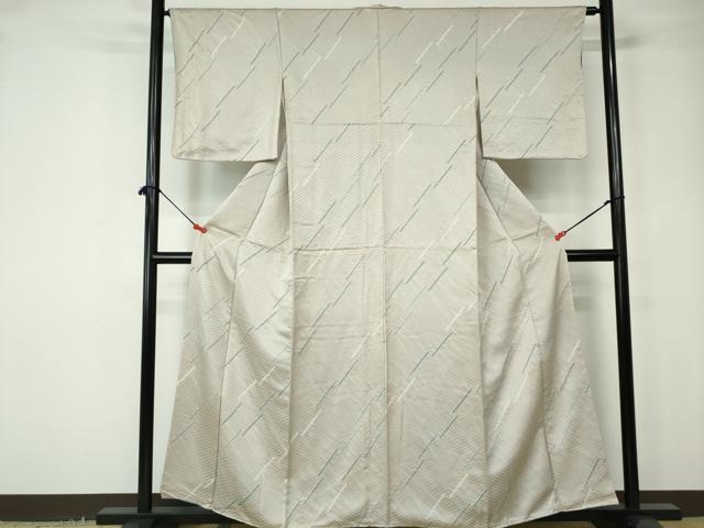 平和屋着物■上質な小紋 絞り 幾何学文 正絹 逸品 DABC9505qa