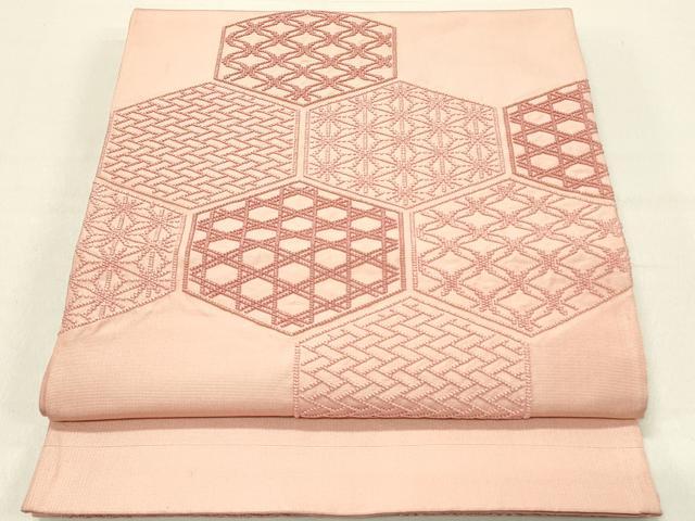 平和屋着物◎西陣 太鼓柄袋帯 総刺繍 吉祥文 正絹 逸品 DABC9603qp