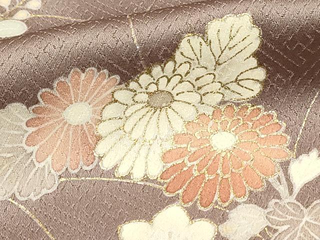 平和屋着物■訪問着 エ霞草花文 金彩 正絹 逸品 DABC9636qp