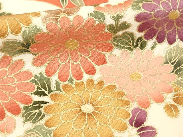 平和屋着物■訪問着 流水屏風花文 金彩 正絹 逸品 DABC9667qp