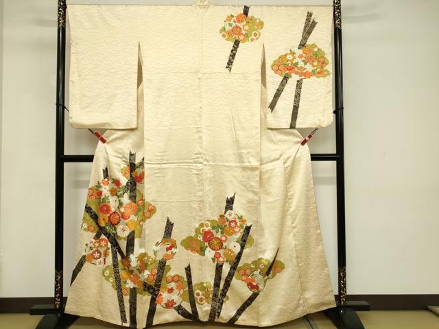 平和屋着物■訪問着　手描き　楓　金彩　正絹　逸品　BAAQ0380ct 平和屋 正絹 逸品 : 訪問着・付下げ DABC9673qp