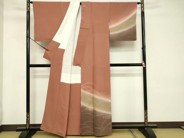 平和屋着物■訪問着 霞文 暈し染め 金彩 正絹 逸品 DABC9690qp