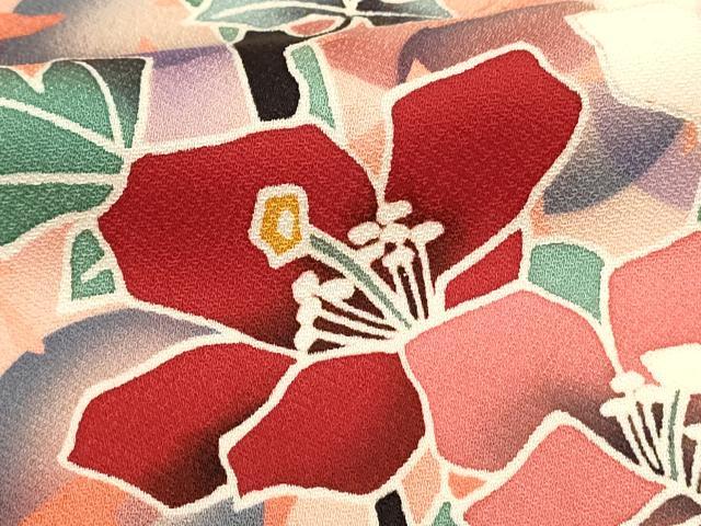 平和屋着物■訪問着 枝花文 暈し染め 正絹 逸品 DABC9723qp