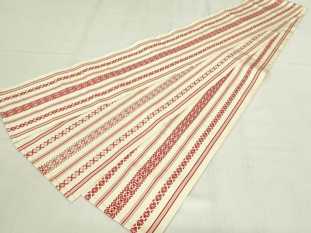 平和屋着物◎本場筑前博多織 半幅帯 献上 正絹 逸品 DABC9935qp