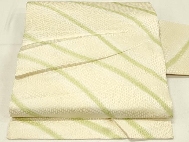 平和屋着物◎全通柄九寸名古屋帯 流線文 正絹 逸品 DABC9954qp