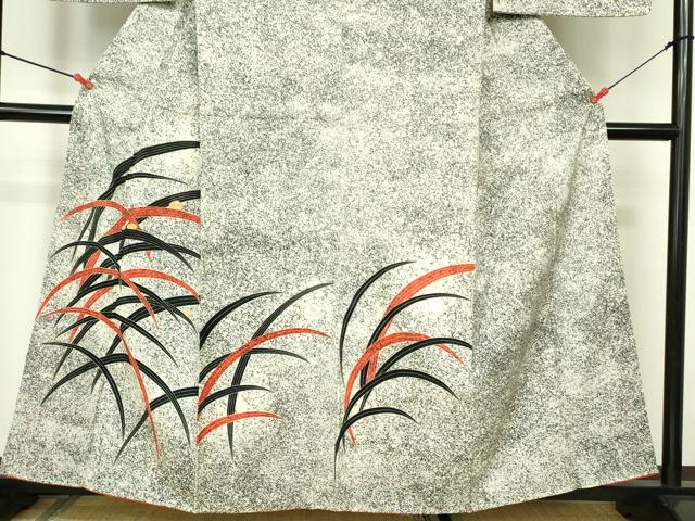 平和屋着物■訪問着 駒刺繍 露芝文 正絹 逸品 DABD0081op