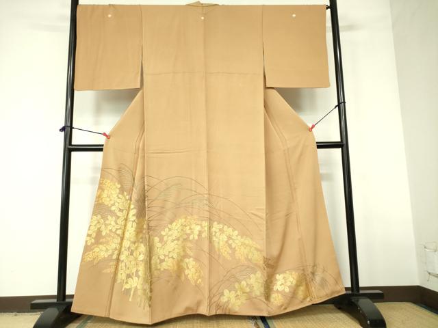 平和屋着物■豪華色留袖 草葉文 金彩 正絹 逸品 DABD0113op