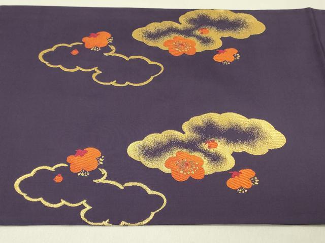 平和屋着物●九寸開き名古屋帯 馬 金銀糸 正絹 逸品 DABD0130op
