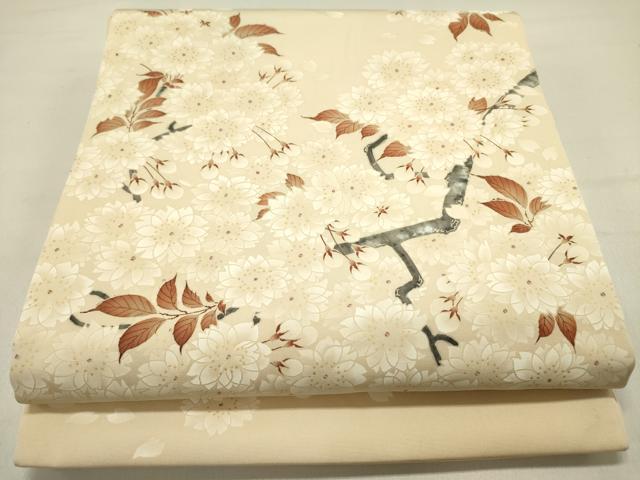 平和屋着物●塩瀬 九寸開き名古屋帯 作家物 枝花 金彩 正絹 逸品 DABD0257op