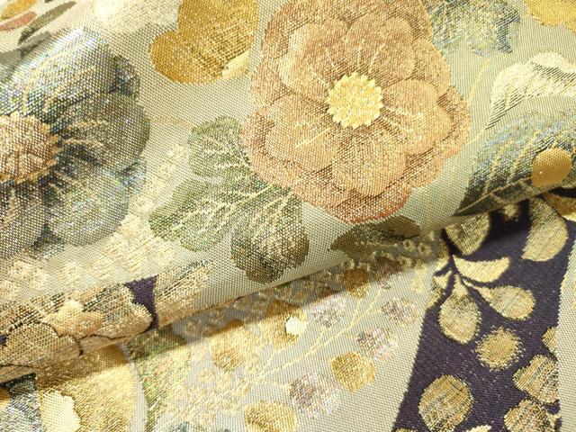 平和屋着物●つけ帯 辻が花 金糸 正絹 逸品 未使用 DABD0295op