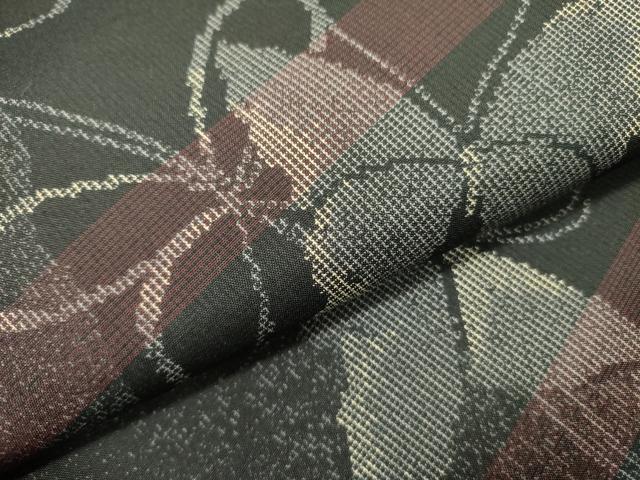 平和屋着物●九寸名古屋帯 舞蝶文 黒地 正絹 逸品 未使用 DABD0329op