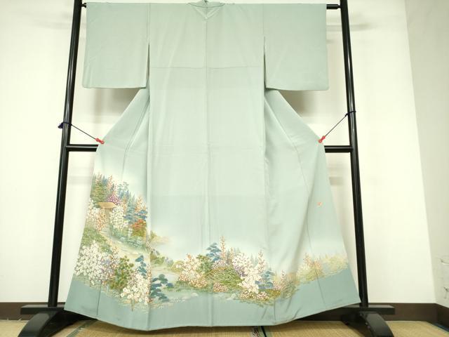 平和屋着物■豪華色留袖 作家物 風景花文 暈し染め 金彩 正絹 逸品 DABD0373op