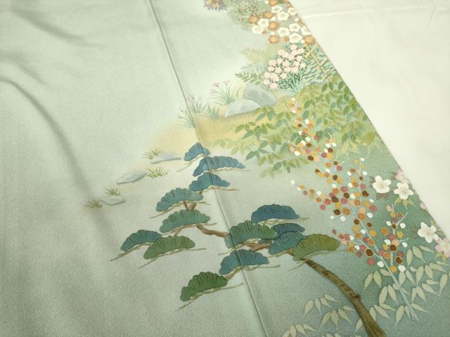 平和屋着物■豪華色留袖 作家物 風景花文 暈し染め 金彩 正絹 逸品 DABD0373op
