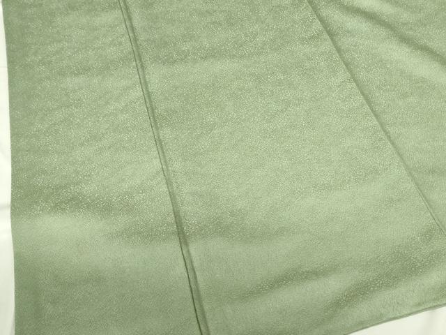平和屋着物■上質な色無地 霞地紋 山葵色 正絹 逸品 DABD0386op