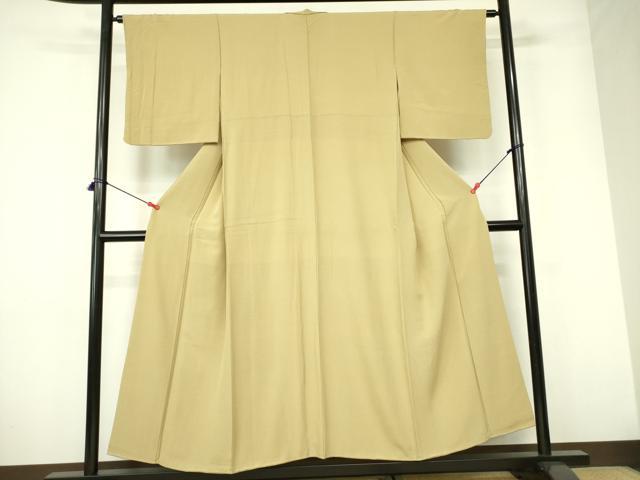 平和屋着物■上質な色無地 蒸栗色 正絹 逸品 DABD0393op