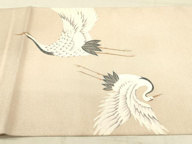 平和屋着物●太鼓柄袋帯 綴れ 飛鶴文 金彩 正絹 逸品 DABD0479op