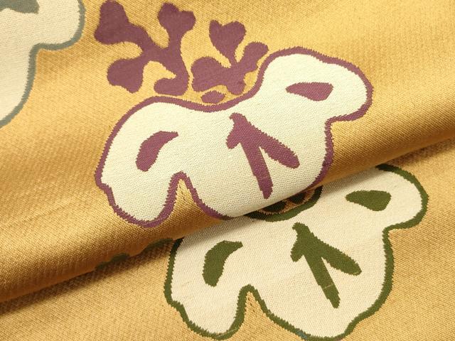 平和屋着物●アンティーク 大正ロマン 六通柄 京本袋帯 草花 正絹 逸品 DABD0509op