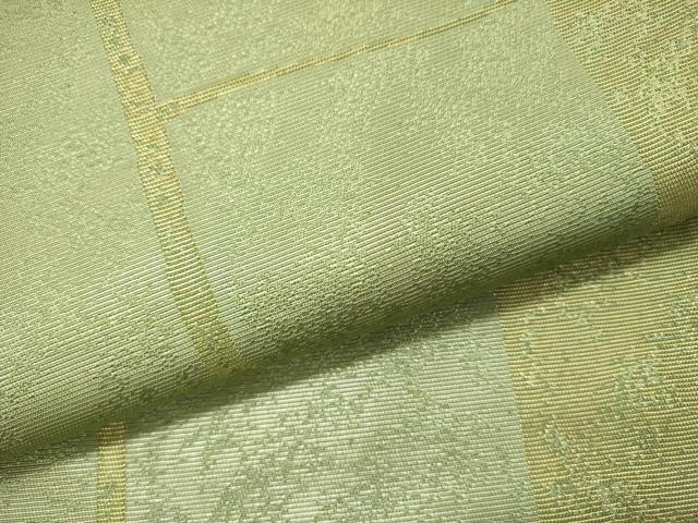 平和屋着物●西陣 川島織物 洗える最高級着物 <英>はなぶさ謹製 六通柄京袋帯 幾何学文様 金糸 たとう紙付き DABD0532op