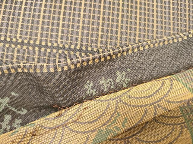 平和屋着物●両面 全通柄京袋帯 名物裂 正絹 逸品 未使用 DABD0537op