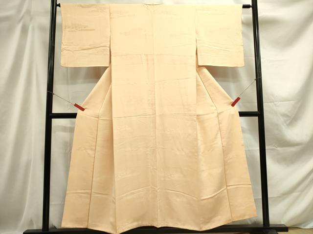 平和屋着物■上質な色無地 霞花地紋 蜂蜜色 正絹 逸品 DABD0656op