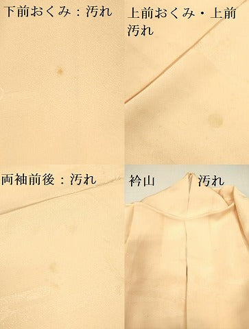 平和屋着物■上質な色無地 霞花地紋 蜂蜜色 正絹 逸品 DABD0656op