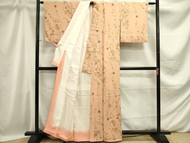 平和屋着物■上質な小紋 枝垂れ桜 金彩 正絹 逸品 DABD0792op