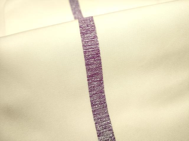 平和屋着物●撫松庵 半幅帯 間道 正絹 逸品 DABD0844op