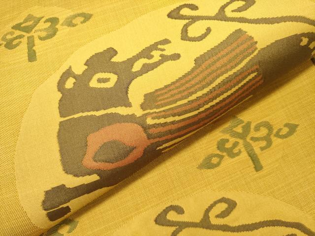 平和屋着物●名門木屋太 今河織物 六通柄袋帯 動物文 正絹 逸品 DABD0869op