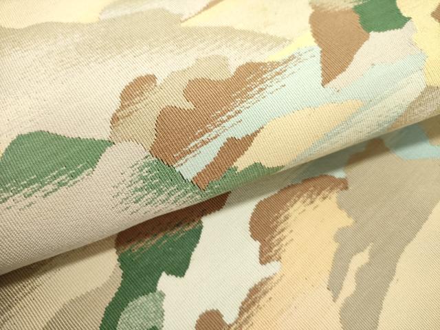 平和屋着物●爪掻き本綴れ 八寸名古屋帯 風景文 正絹 逸品 DABD0917op