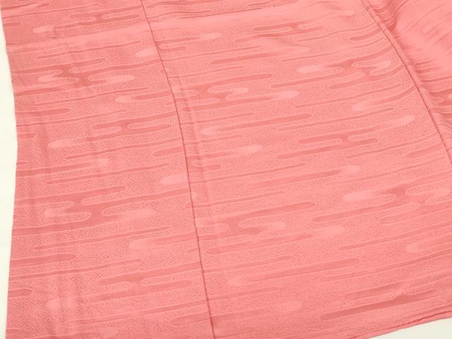 平和屋着物■上質な色無地 霞地紋 甚三紅色 正絹 逸品 DABD0947op