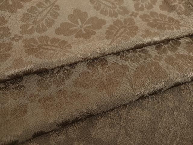 平和屋着物●上質な色無地 花菱地紋 涅色 正絹 逸品 DABD1023ps