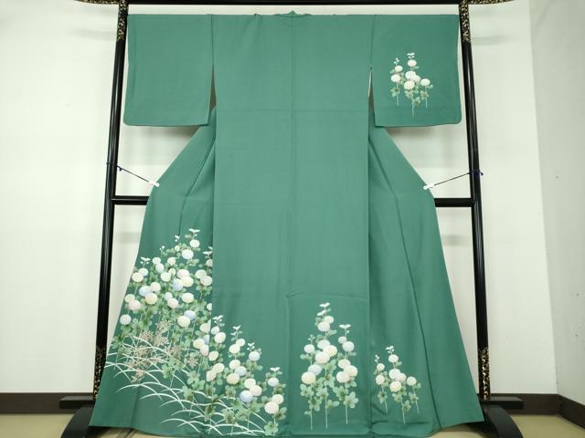 平和屋着物●訪問着 菊文 金彩 正絹 逸品 DABD1036ps